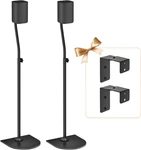 Height Adjustable Speaker Stand Pair Extend 33" To 42" With Wall Mount For Samsu. Fixed Price $63.82.