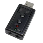 7.1 Usb Stereo Audio Adapter Mini External Sound Card For Windows XP/2000/VISTA. Fixed Price $5.42.