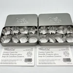 Pampered Chef Creative Cutters 2 Sets 1095 Cookie Cheese Fruit 8 Shapes. Fixed Price $14.99.