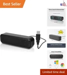 Upgraded Usb Computer /laptop Speaker With Stereo Sound & Enhanced Bass, Por.... Fixed Price $16.47.