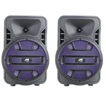 Naxa Dual 8" Bt Party Speakers With Disco Light - Refurbished Grade Very Good. Fixed Price $64.99.