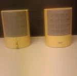 GNT-550 Beige Wired 2.0 Channel Computer Speakers W/ Volume Control. Fixed Price $24.99.