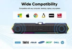 Lenrue G11 Computer Speakers For Desktop, Touch Lights Pc With Surge.... Fixed Price $20.00.