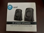 Onn Pc Stereo Speakers W/integrated Volume Control Ona .see Photos For Type.new. Fixed Price $20.00.