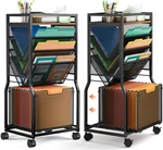 8 Tier Rolling File Cart With Hanging Folder Organizer Mobile. Fixed Price $91.26.