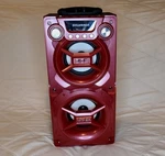 Sylvania Hi-fi Portable Bluetooth Speaker, Black SP328- Purple. Fixed Price $30.00.