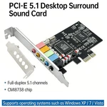 Pci-e Express 5.1CH CMI8738 Audio Sound Card W/low Profile Bracket Us Stock. Fixed Price $17.86.