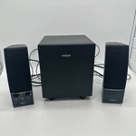 Insignia NS-PCS21 Black Computer Speakers With Subwoofer- Works Nice Sound. Fixed Price $19.99.