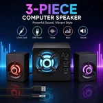 Wired Pc Speaker Set 3 Channel With Rgb Breathing Light Usb Powered For Laptop. Fixed Price $29.99.
