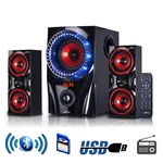 Befree Sound 2.1 Channel Bluetooth Surround Speaker System In Red. Fixed Price $131.35.