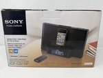Sony ICF-CS10IP Audio Speaker Dock With Clock & Radio For Iphone/ipod Black Nib. Fixed Price $94.99.