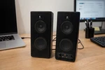 Logitech Stereo Computer Speakers 2.0 Desktop System W/ Volume Control And Jack. Fixed Price $24.00.