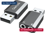 Usb To 3.5MM Audio Adapter (2-PACK),EXTERNAL Stereo Sound Card With Dual Trs 3-P. Fixed Price $7.83.