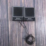 Sony System SRS-3 Stereo Mini Desktop Black Wired Pair 3.5MM. Fixed Price $14.99.