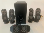 Logitech X-530 Surround Sound System Subwoofer Plus Tested. Fixed Price $84.95.