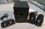 Logitech Surround Sound Subwoofer Z506 With Left Right & Center Speakers Tested. Fixed Price $43.49.