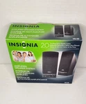 Insignia 2.0 Two Piece Amplified Stereo Speaker System NS-22. Fixed Price $19.95.