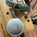 Apple Pro Speakers Clear/silver Sphere Design 3.5MM Jack 2.0 Channel. Fixed Price $50.00.
