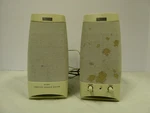 Vintage Stained Altec Lansing ACS43 Computer Speaker Set White, Not Tested As Is. Fixed Price $29.25.