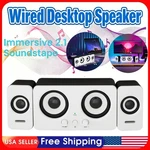 Usb Powered 2.1 Wired Desktop Speakers, 3.5MM Audio Input Computer Set. Fixed Price $25.55.