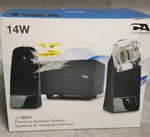 Open Box Cyber Acoustics CA-3051 Powered Speaker System W/subwoofer. Fixed Price $26.95.