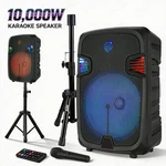 12'' 10000W Loud Large Party Speaker Bluetooth Heavy Bass Sound & Micphone. Fixed Price $78.99.