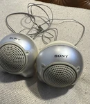 Sony SRS-P11Q Portable Stereo Speakers W/ 3.5 Mm Connector White & Grey Cool. Fixed Price $11.99.