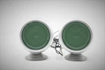 CS-P14 Mini Stereo Speaker System Green And Silver Color Coby. Fixed Price $24.36.