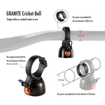Granite Cricket Bike Bell Black And Orange Two Modes Lightweight Easy Install. Fixed Price $28.00.