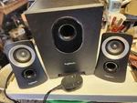 Speaker System W/ Subwoofer Logitech Z313, Works Great, Some Cosmetic Scratches. Fixed Price $20.00.