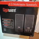 Gigaware 2.0 Multimedia Speakers Computer Model 4000337 With Power Cord. Fixed Price $15.00.