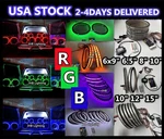 Pack 2/4/6PCS 6.5"8"12" App Remote Rgb Led Car Audio Loud Speaker Ring Lights. Fixed Price $128.00.
