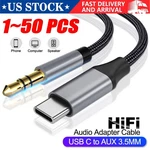 Typec To Aux Cable Usb Type-c Male 3.5MM Cord Car Music Audio Adapter Lot. Fixed Price $31.62.