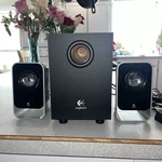 Logitech LS-21 2.1 Stereo System With Satellite &1 Subwoffer. Fixed Price $18.99.