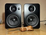Kanto Yumi 30W Powered Bluetooth Bookshelf Speakers Pair Matte Black. Fixed Price $249.00.