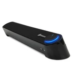 Computer Sound Bar Speaker (blackout) With Easy Access Headphone & Mic Jacks. Fixed Price $34.99.