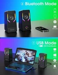 Nootry Gaming Speakers Surround Sound System Bass Usb Desktop Computer Rgb. Fixed Price $20.55.