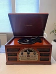 Crosley CR66 5-IN-1 Record Player Turntable, Cassette, Cd, Radio !. Fixed Price $200.00.