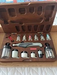 Aztek A4709 Airbrush Set Wooden Case Multiple Nozzles Bottles Accessories Video. Fixed Price $83.00.