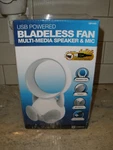 Usb Powered Bladeless Fan Multi Media Speaker & Mic Works. Fixed Price $17.99.