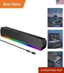 Clear Stereo Usb Speakers With Colorful Lights - Ideal For Monitors & Laptops. Fixed Price $15.99.