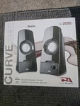 Cyber Acoustics CA-2050 Powered Speaker System For Computers, Tablets, Headphone. Fixed Price $25.00.