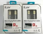 Iluv ICB705WHT (2) Displayport 6FT Cable Connect Any Mac W/mini. Fixed Price $5.98.