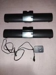 Gearhead Wireless Slim Speakers (2X) W/ One Charger Model #BT8500BLK *used*. Fixed Price $5.99.