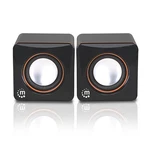 Manhattan Usb Powered Stereo Speaker System - Small Size 2", Black Orange. Fixed Price $23.99.
