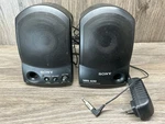 Vintage Sony SRS-A30 Active Speakers System Headphone Jack 3.5MM Portable Unit. Fixed Price $24.99.