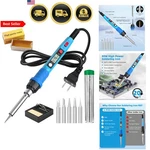 Soldering Iron Kit 80W Lcd Digital With Tips Stand Flux Wire For Jewelry Elec.... Fixed Price $23.71.