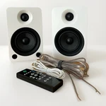 Kanto YU4 140W Powered Bookshelf Speakers W/ Bluetooth - Pair White Mint. Fixed Price $320.00.
