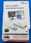 J5CREATE 3.0 Usb 1080P Hdmi Multi-monitor Adapter White JUA254. Fixed Price $19.99.