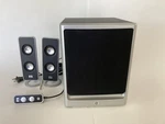 Hp Desktop Computer Speakers With Subwoofer & Wired Remote ED809AA. Fixed Price $20.00.